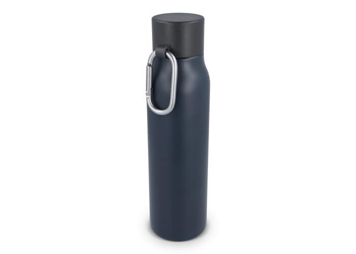 Bouteille isotherme 600 ml personnalisable à mousqueton Gris