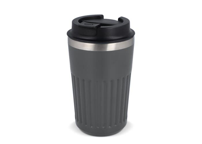Mug isotherme publicitaire 400 ml en inox Gris
