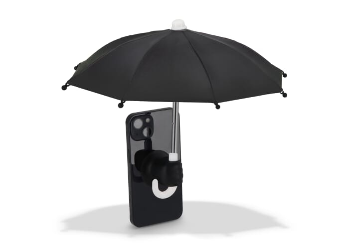 Mini parapluie de téléphone à personnaliser Noir