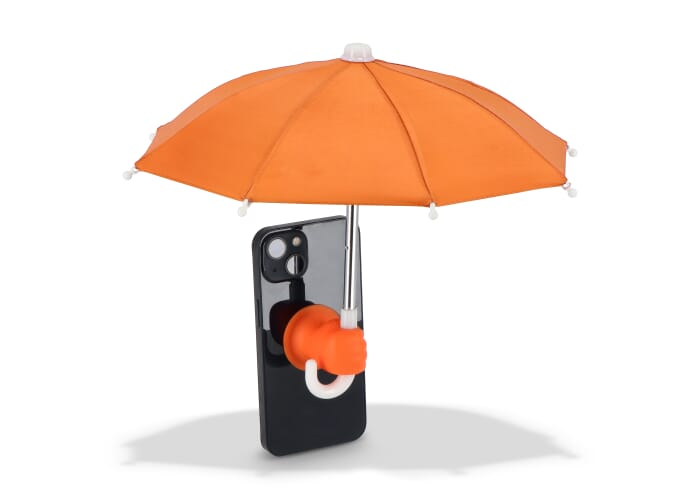 Mini parapluie de téléphone à personnaliser Orange