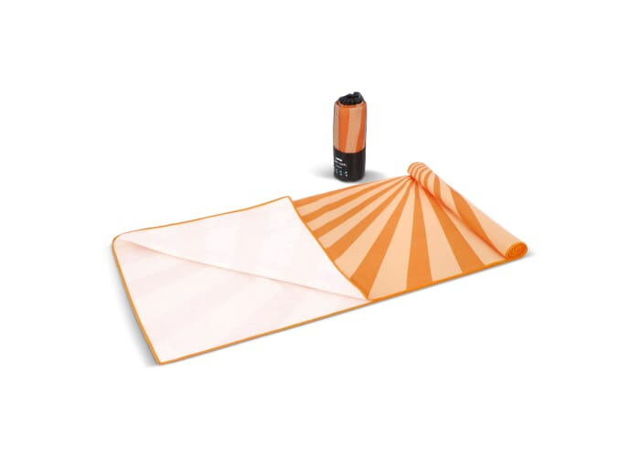 Serviette de plage publicitaire 100 × 180 cm R-PET Orange