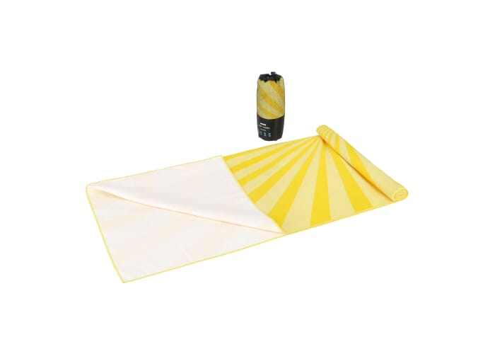 Serviette de plage publicitaire 100 × 180 cm R-PET Jaune