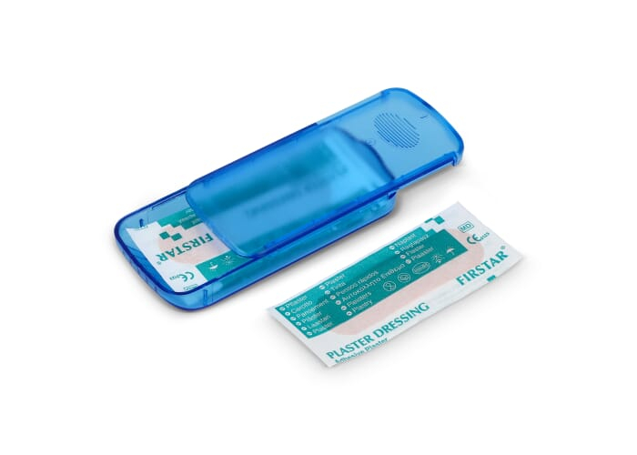 Pansements personnalisables avec étui coulissant Bleu