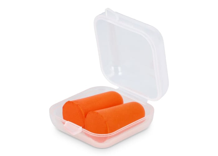 Bouchons d'oreilles à personnaliser avec étui rigide Orange