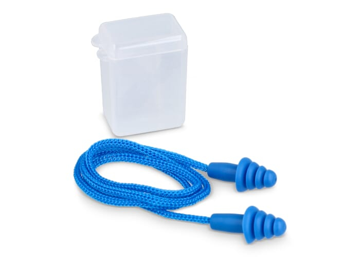 Bouchons d'oreilles personnalisés avec étui Bleu