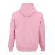 Sweat à capuche unisexe rose présenté de dos, sans personnalisation visible. Sweat à capuche unisexe rose présenté de dos, sans personnalisation visible.