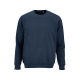 Sweat à col rond unisexe bleu marine présenté de devant, sans personnalisation visible.