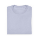 Sweat à col rond unisexe plié, mettant en évidence le col rond et l'intérieur du col, sans personnalisation visible.