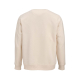 Sweat à col rond unisexe écru présenté de dos, sans personnalisation visible.