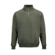 Sweat à col montant avec demi-zip unisexe vert foncé présenté de devant, sans personnalisation visible. Sweat à col montant avec demi-zip unisexe vert foncé présenté de devant, sans personnalisation visible.
