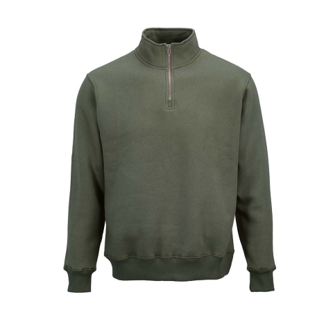 Sweat demi-zip unisexe promotionnel 340 g/m² Malibu