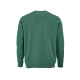 Sweat à col rond vert présenté de dos, sans personnalisation visible. Sweat à col rond vert présenté de dos, sans personnalisation visible.