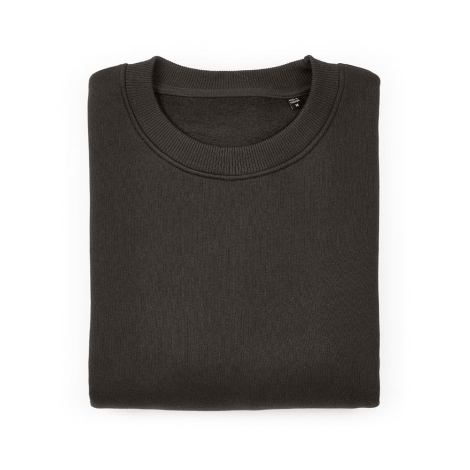 Sweat oversize noir présenté plié, sans personnalisation visible.