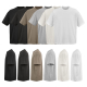 Six t-shirts unisexes oversize à manches courtes présentés de face dans différents coloris avec leur vue de profil correspondant Six t-shirts unisexes oversize à manches courtes présentés de face dans différents coloris avec leur vue de profil correspondant