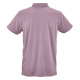 Polo unisexe présenté de dos dans un coloris mauve, sans marquage visible.