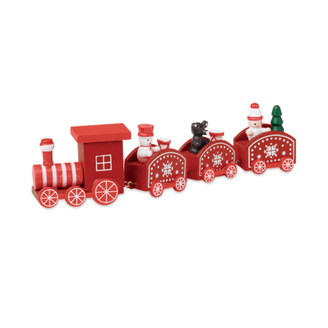 Train promotionnel de Noël en bois Juna