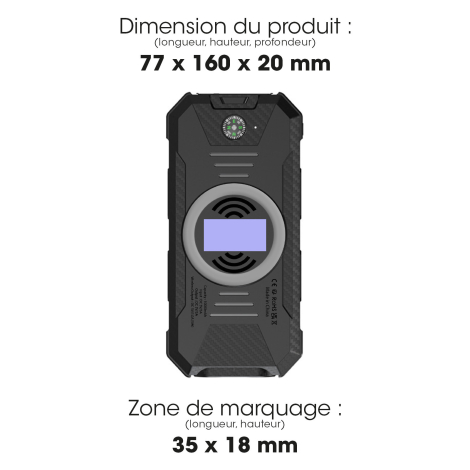 Powerbank solaire publicitaire 10 000 mAh TAIYO