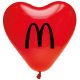 Ballon gonflable rouge en forme de cœur, vue de face, présentant une personnalisation visible au centre. Ballon gonflable rouge en forme de cœur, vue de face, présentant une personnalisation visible au centre.