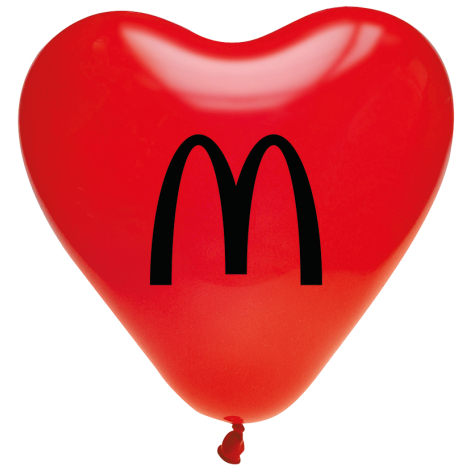 Ballon cœur publicitaire 35 cm