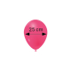 Ballon gonflable rose de forme ovale, présenté de face avec une indication de largeur, sans personnalisation visible.