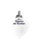Ballon gonflable blanc, vue de face, présentant une personnalisation visible au centre.