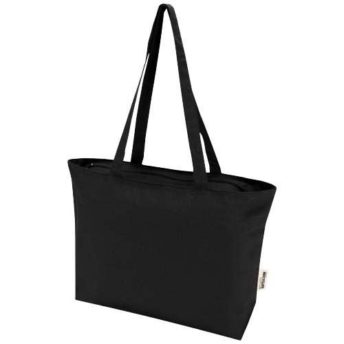 Sac cabas publicitaire 15L 320g zippé en coton Ningbo Noir