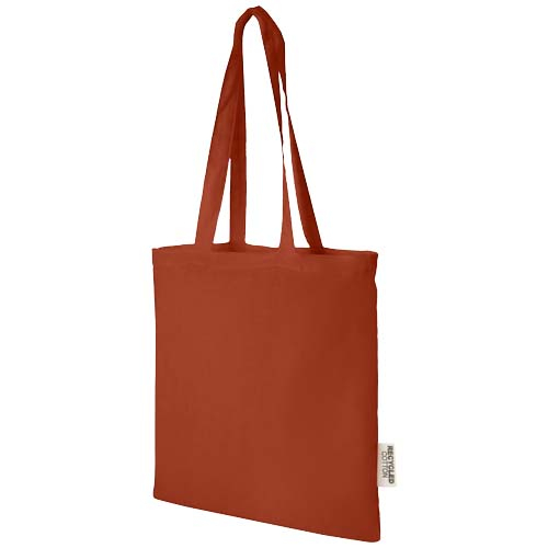 Sac cabas publicitaire coton recyclé 140g de 7L Madras Brique