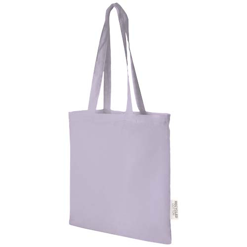 Sac cabas publicitaire coton recyclé 140g de 7L Madras Lilas