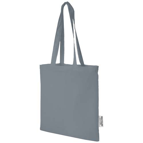 Sac cabas publicitaire coton recyclé 140g de 7L Madras Gris