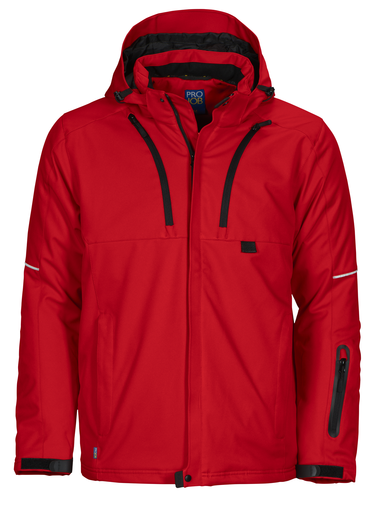 Softshell publicitaire doublée avec capuche amovible - 260g Rouge