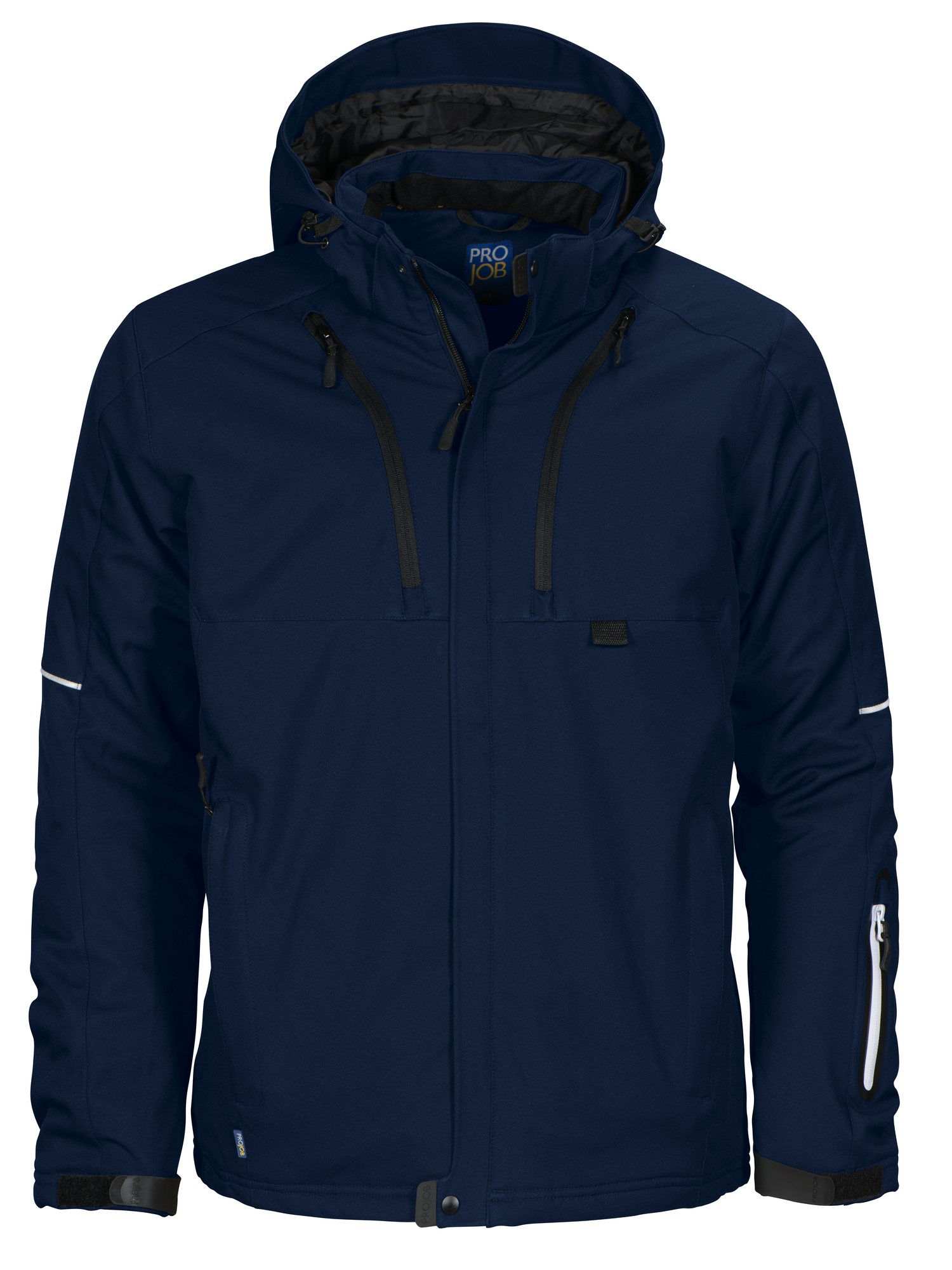 Softshell publicitaire doublée avec capuche amovible - 260g Marine
