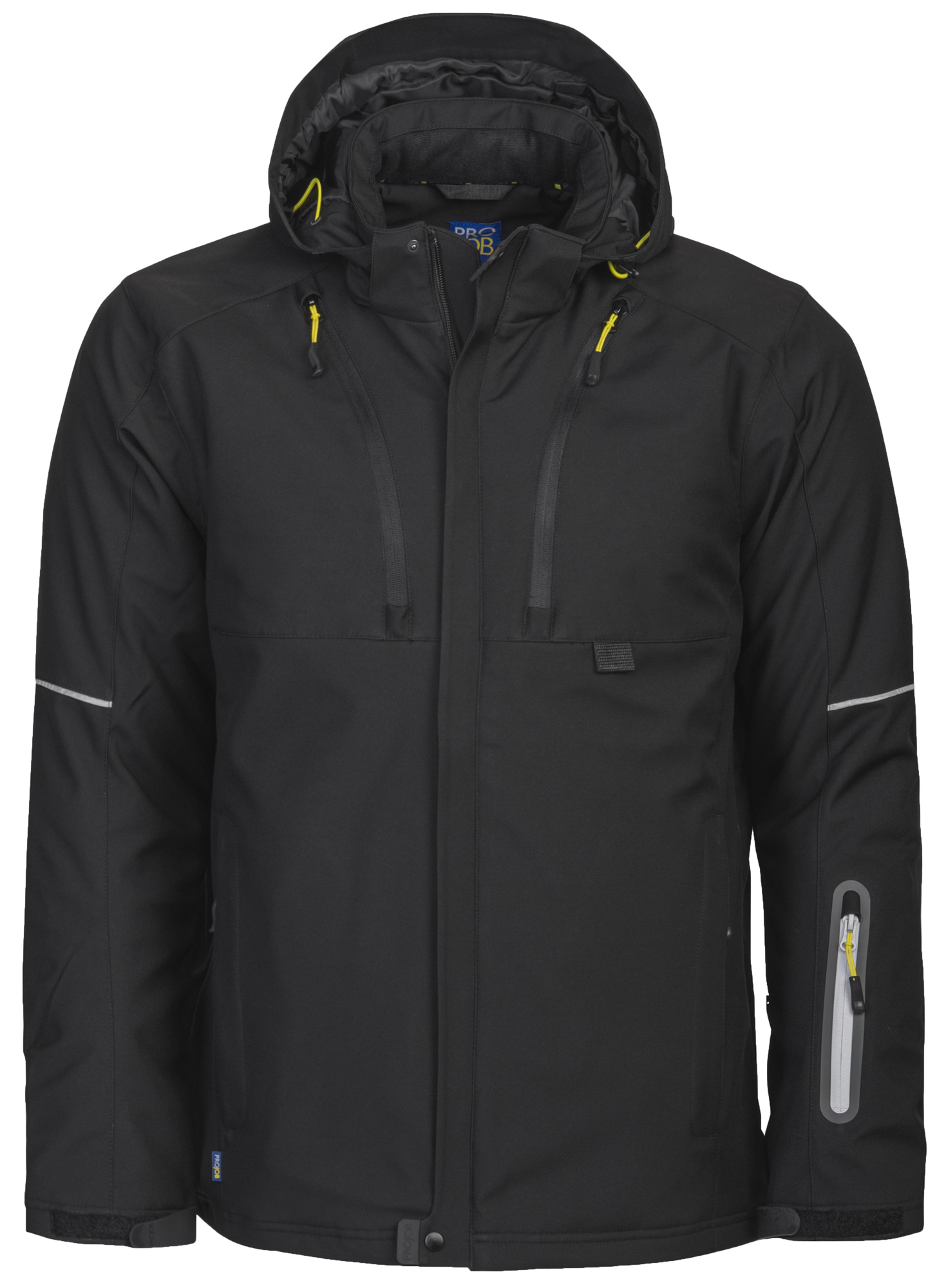 Softshell publicitaire doublée avec capuche amovible - 260g Noir