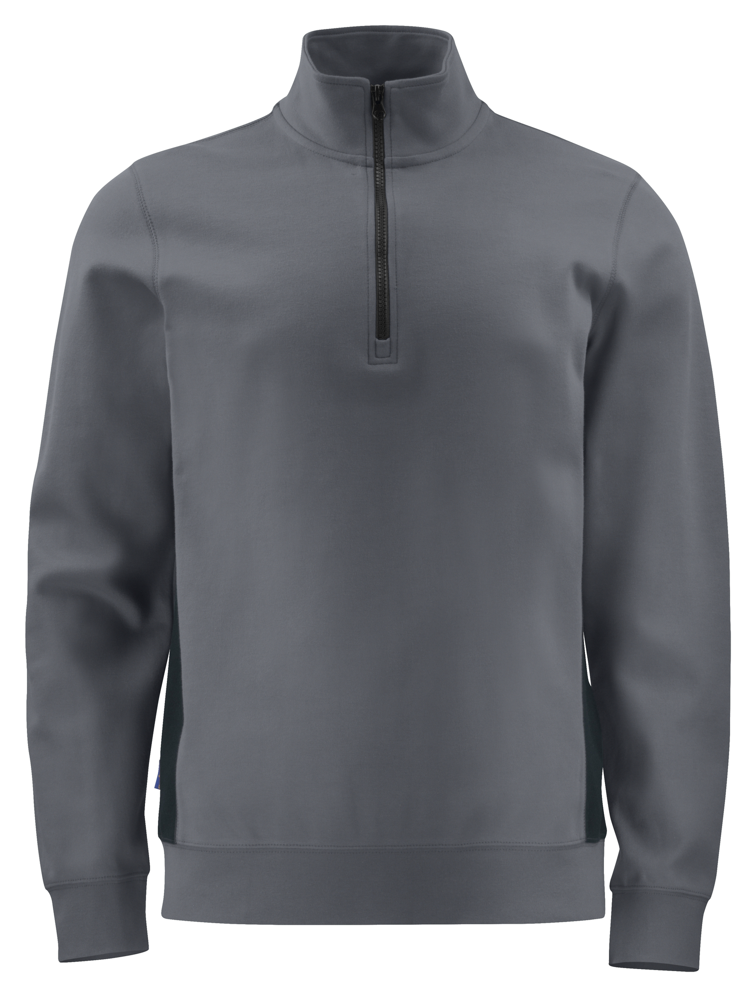 Sweatshirt publicitaire avec col en zip - 320g Gris