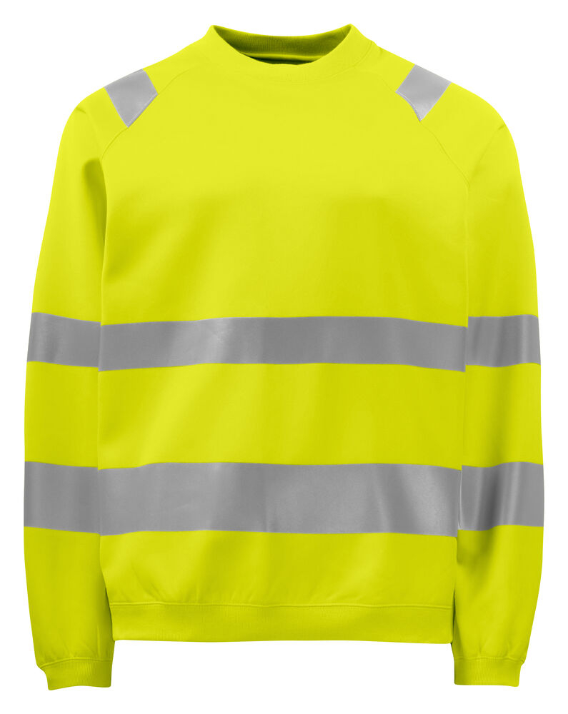 Sweatshirt publicitaire haute visibilité col rond - 300g Jaune