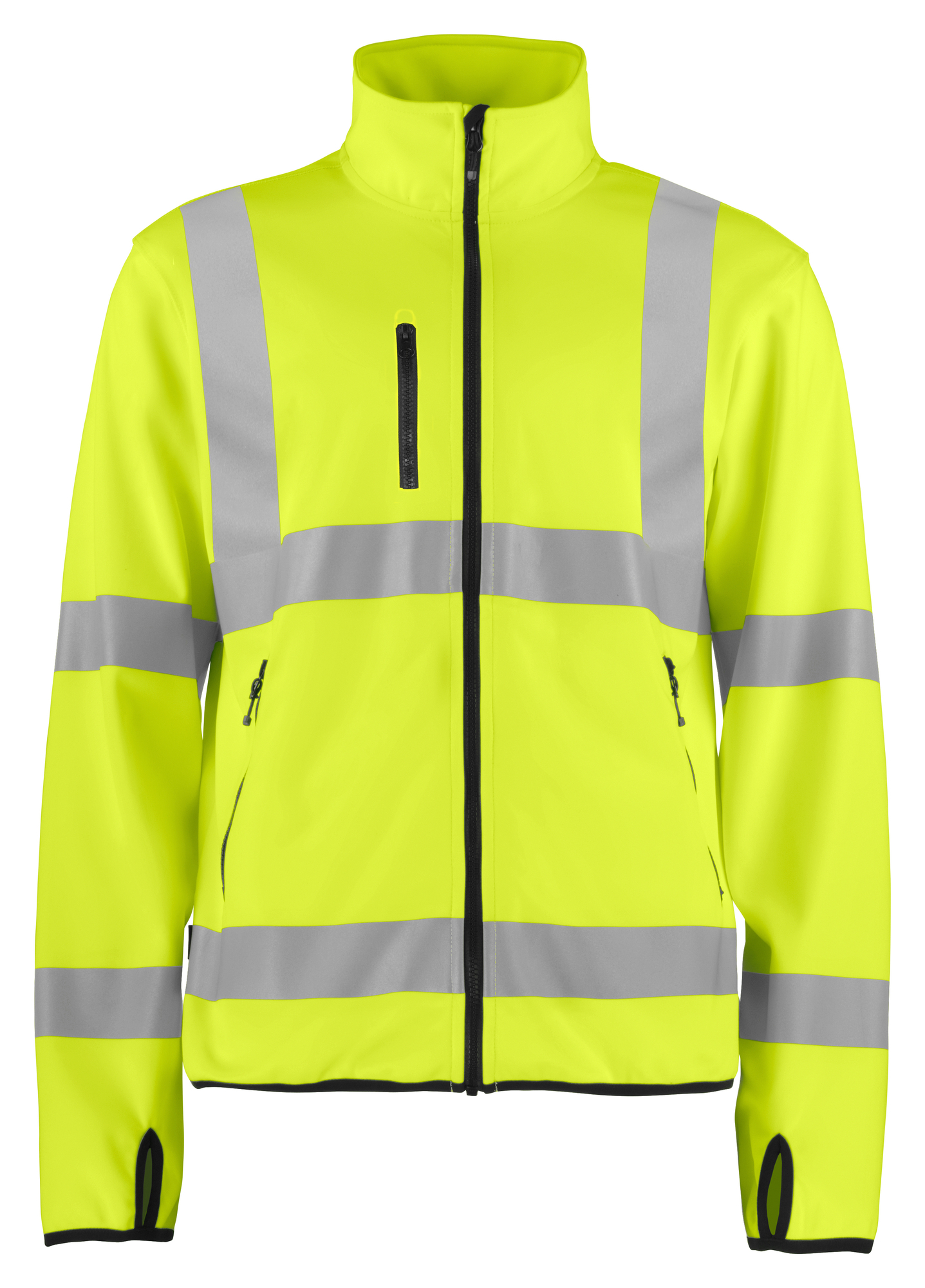 Softshell personnalisée avec bandes haute visibilité - 280g Jaune