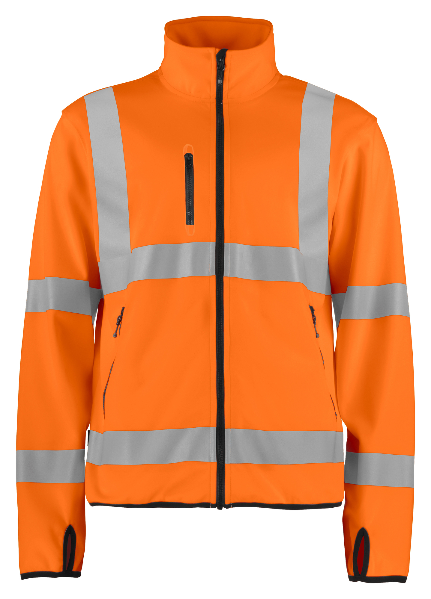 Softshell personnalisée avec bandes haute visibilité - 280g Orange