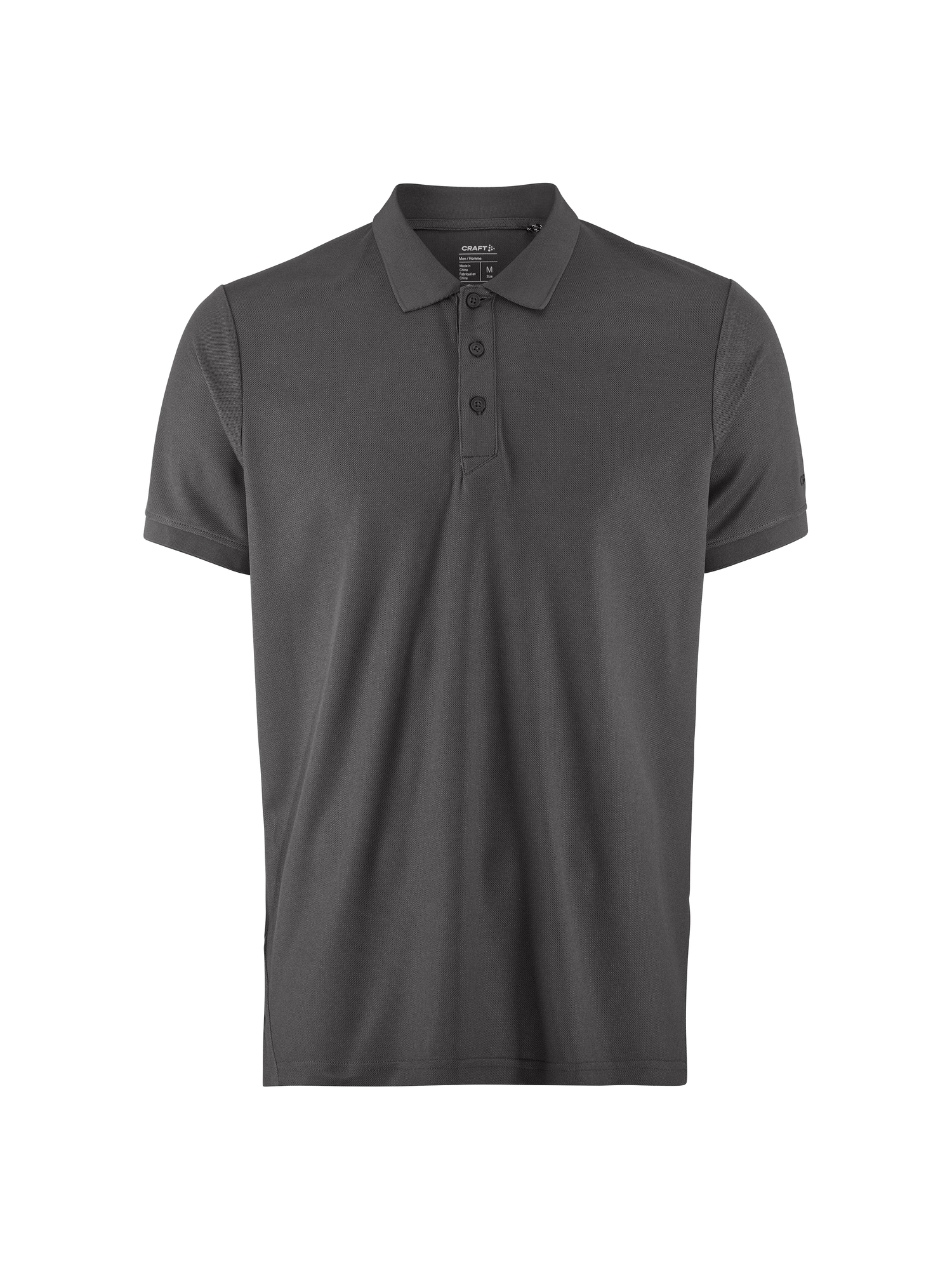 Polo de sport personnalisé en polyester recyclé - CRAFT Anthracite