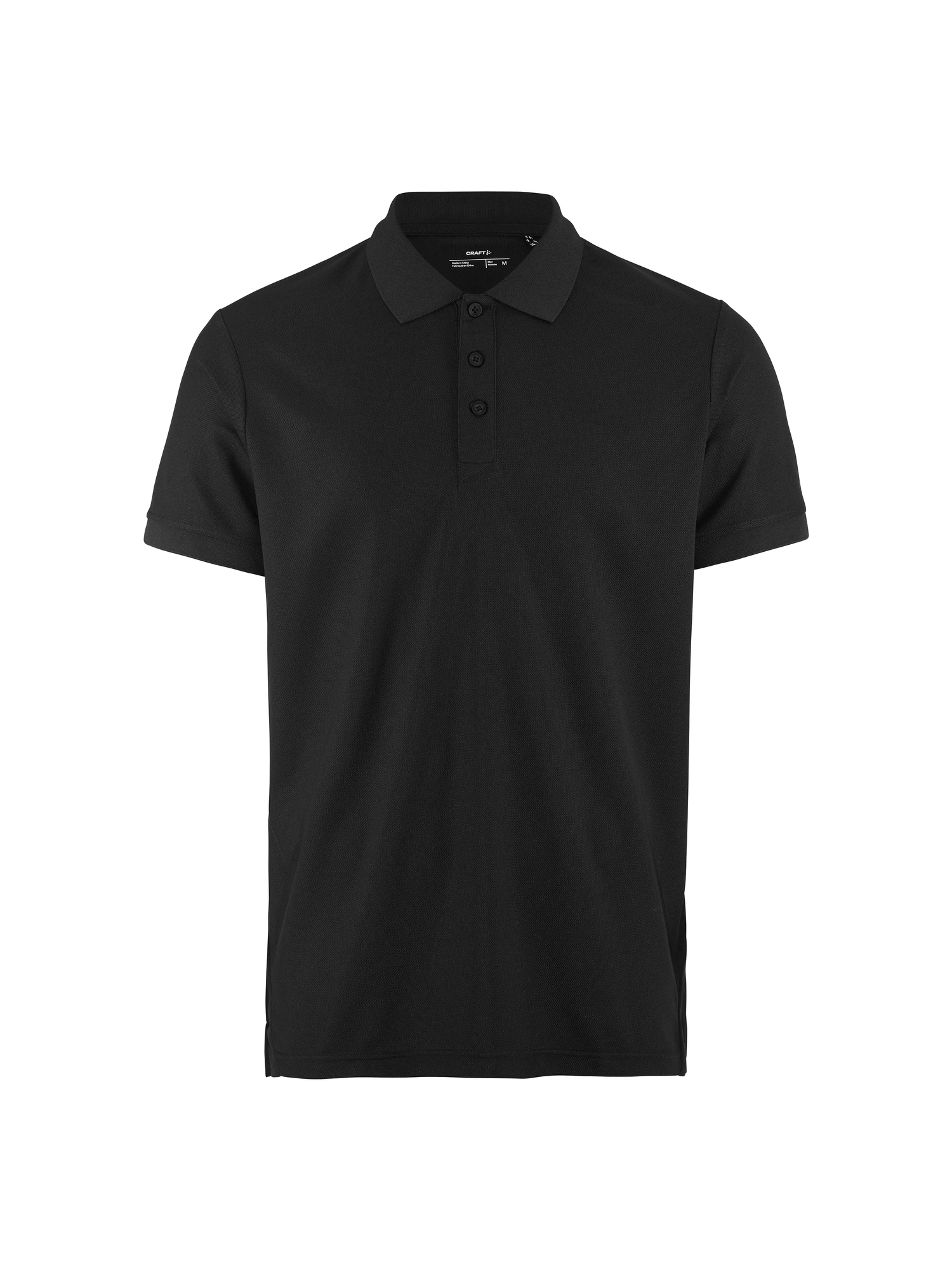 Polo de sport personnalisé en polyester recyclé - CRAFT Noir