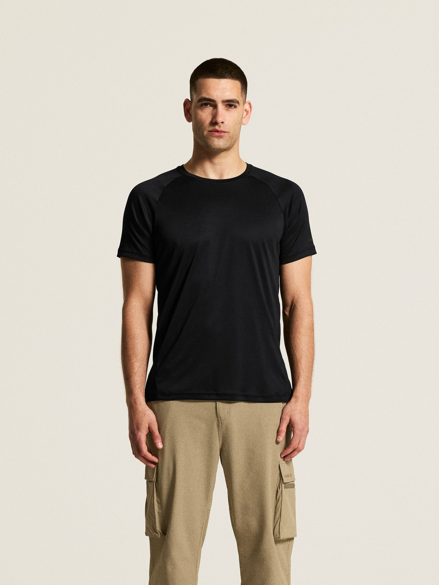 T-shirt publicitaire running en polyester recyclé - CRAFT Noir