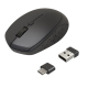 Vue en perspective de la souris sans fil noire accompagnée de ses récepteurs USB Type-A et USB Type-C, sans marquage publicitair Vue en perspective de la souris sans fil noire accompagnée de ses récepteurs USB Type-A et USB Type-C, sans marquage publicitair