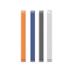 Vue de profil de quatre batteries externes alignées verticalement dans des coloris orange, bleu, gris foncé et argenté, illustra Vue de profil de quatre batteries externes alignées verticalement dans des coloris orange, bleu, gris foncé et argenté, illustra