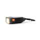 Lampe torche allumée intégrée au détecteur de monoxyde de carbone présenté à l'horizontale avec mousqueton et cache USB-C visibl Lampe torche allumée intégrée au détecteur de monoxyde de carbone présenté à l'horizontale avec mousqueton et cache USB-C visibl