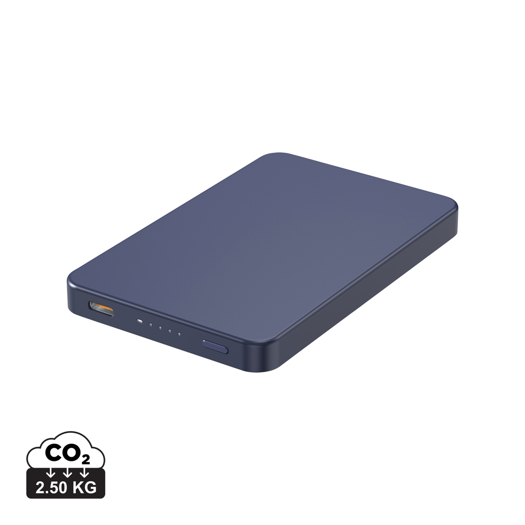 Powerbank magnétique à personnaliser 5000 mAh Marin Bleu