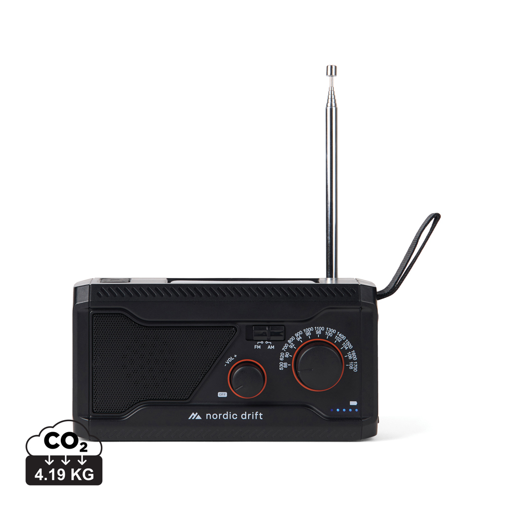 Radio d'urgence à personnaliser 4000 mAh Titan Noir