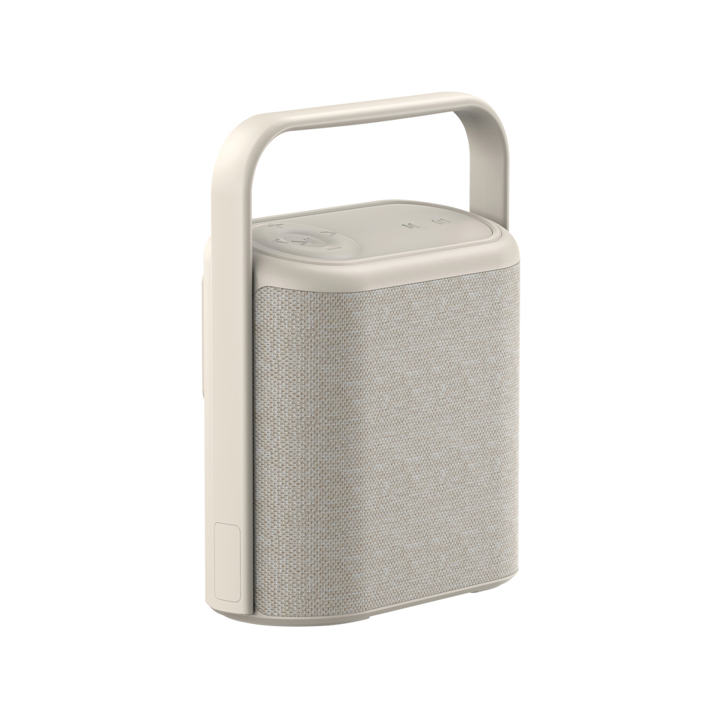 Enceinte personnalisée 10 W avec poignée Newark Beige