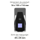 Support voiture avec dimensions et zone de marquage. Support voiture avec dimensions et zone de marquage.