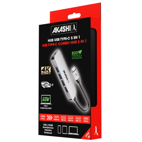 Packaging du hub USB-C 5 en 1.