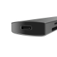 Vue rapprochée du port USB-C. Vue rapprochée du port USB-C.