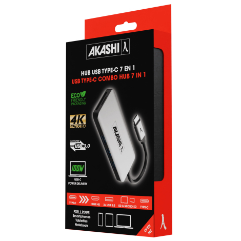 Packaging du hub USB-C 7 en 1.