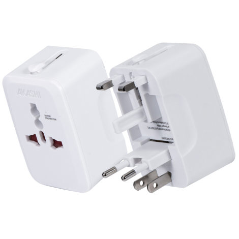 Adaptateur universel présenté de face et de dos.